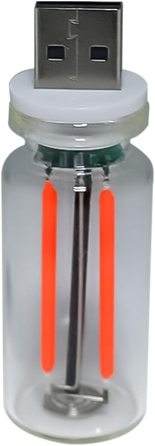 Car USB Night Light Bulb, Glass Bottle Light Touch Adjustable LED USB Lamp, Car Interior Ambient Light, for Camping, Holiday Decoration, Party, Bedroom,Plug and Play Blue