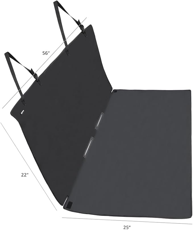 Amazon Basics Waterproof Car Back Bench Seat Cover Protector for Dog - 56 x 47 inch, Black