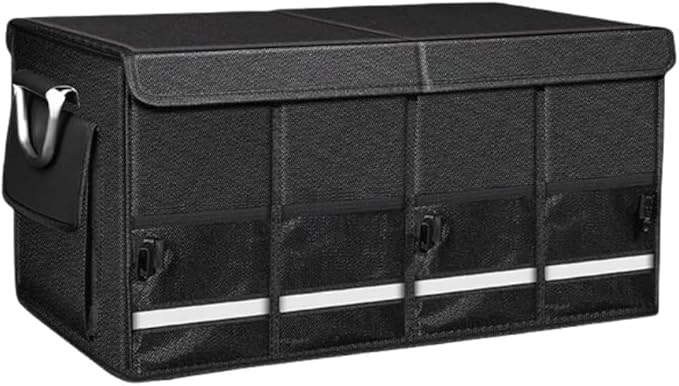 Collapsible Multi Compartment Car Trunk Organizer,SUV Trunk Organizer, suitable for Car Accessories Interior for Women and Men (JB-06)