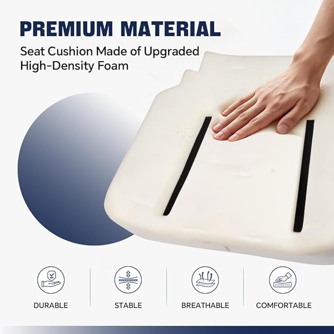 PIT66 Cushion Compatible with 2004-2005 Dodge Ram 1500 2500 3500 Driver Left Seat Bottom Foam Pad Insert Replacement (Beige)