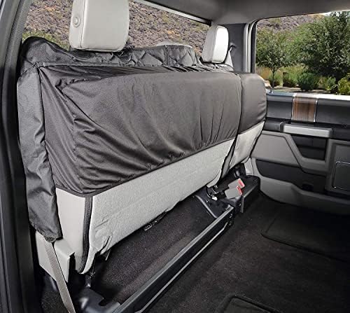 4Knines Bench Seat Covers for Trucks with Dog Hammock - Rear Seat Protector for Dogs Fits Full Size Crew Cab with Split Bench Seats - Waterproof, Heavy-Duty Dog Seat Cover (Driver Side, Camo)