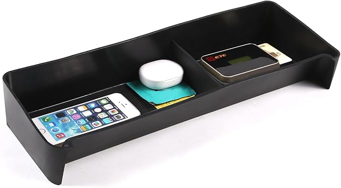 Center Console Dash Organizer for INEOS Grenadier 2020-2025 Accessories, Dashboard Organizer Tray, Navigation Screen Rear Stroage Tray, Dash Panel Insert Behind Screen Silicone Stroage Pallet (Black)