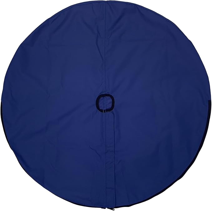 SavvyCraft Waterproof Boat Steering Wheel Covers, Heavy Duty Solution-Dyed 600D Fade-Resistant UV Protection Sailboat Yacht Marine Steering Wheel Protector Case, Vecro and Zipper Closure Navy 60"