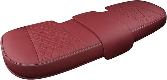 Black Panther Luxury PU Leather Rear Car Seat Cover Adjustable Length (49-55'') Back Seat Protector Fits 90% Vehicles (Sedan SUV Truck), for Seat Bottom Only,Triangle Quilting Design,Burgundy
