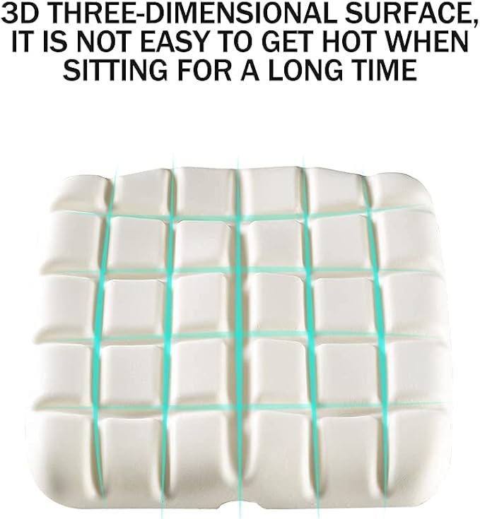 Car Memory Foam Heightening Seat Cushion for Short Drivers, Improve Driving Vision, Double Layered Design, Hip/Tailbone/Lower Back Pain Relief, Adults Booster Seat for Car,Truck,SUV,Office.