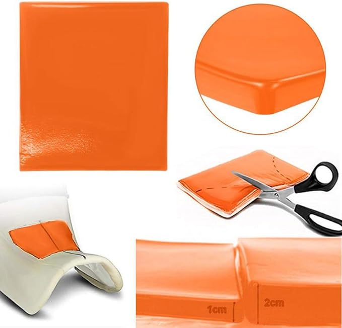 Motorcycle Seat Gel Pad Motorbike Seat Cushionn Shock Absorption Mats Reduce Fatigue Comfortable Soft Cooling Cushion DIY Office Chair Car Seat PadOrange(25 x 22 x 1cm)