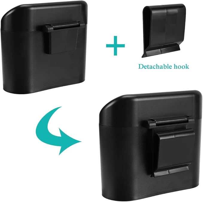 Accmor Car Trash Can with Lid, Mini Auto Dustbin Garbage Organizer with 30 Pcs Plastic Trash Bag, Automotive Garbage Container Bin for Vehicle, Home, Office