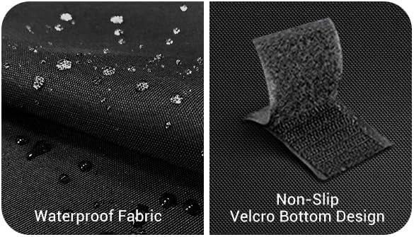 MIU COLOR Trunk Organizer for SUV, Sturdy Car Organizer, Non-Slip Bottom, Folded Storage Organizer for Sedan, Van, Jeep, Grocery, Car Accessories, Large 3 Compartments, Art Black,32"×13"×10.6"