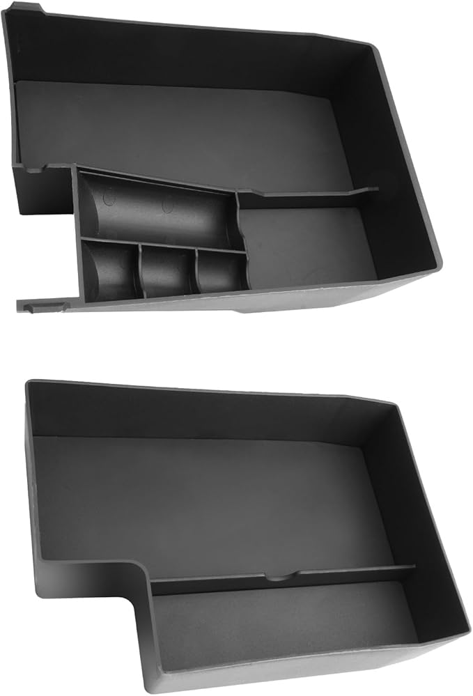 LUWU Outback 2020-2025/Legacy 2020-2025 Accessories Compatible with Subaru Outback/Legacy Center Console Organizer Armrest Console Storage Box Insert Tray ABS Material Black Coin Container 2-Pack