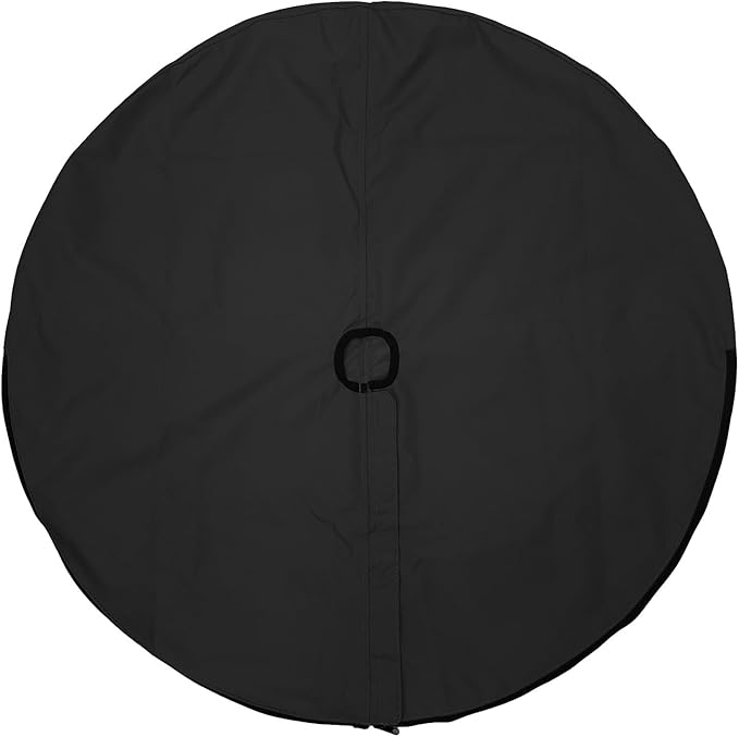 SavvyCraft Waterproof Boat Steering Wheel Covers, Heavy Duty Solution-Dyed 600D Fade-Resistant UV Protection Sailboat Yacht Marine Steering Wheel Protector Case, Vecro and Zipper Closure Black 48"