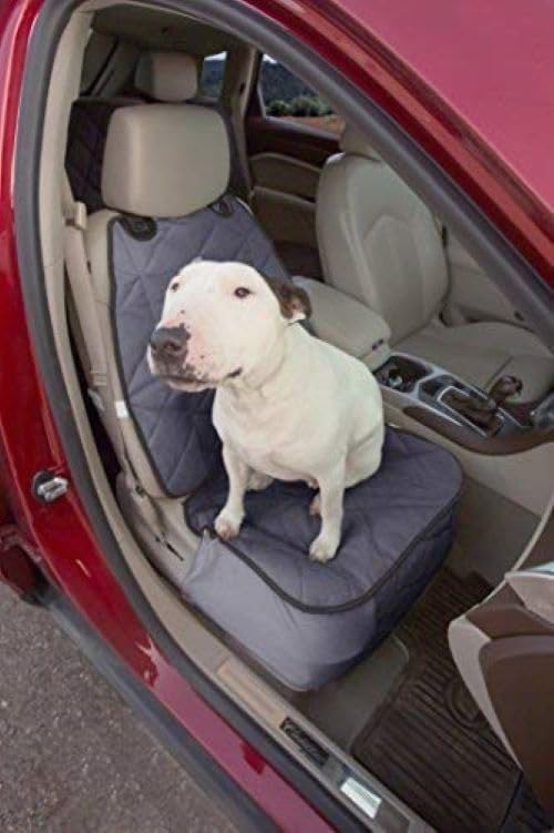 4Knines Car Seat Covers for Dogs – Durable Captains Seat & Front Seat Protector for Dogs, Waterproof, Non-Slip Car Seat Cover for Pets, Easy Install, Protects Vehicle from Dirt, Fur, Scratches (Grey)