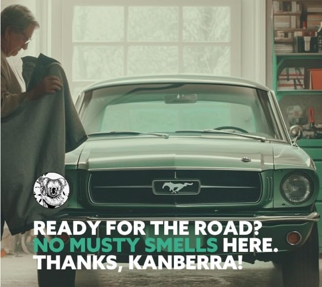 Kanberra Gel 3oz - All-Natural Odor Eliminator & Air Freshener for Home, Car, RV, Boat, Gym Bag | Eco-Friendly, Long-Lasting Tea Tree Oil Formula, Safe for Pets and Family.