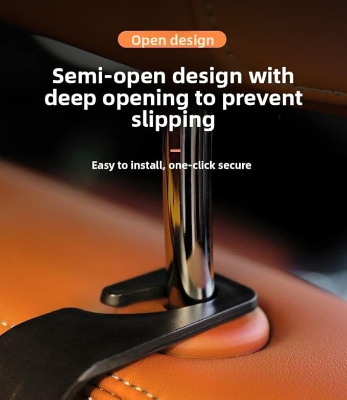 Car Backseat Organizer with Tissue Holder, Multifunctional Storage Rack with Cup Holder and Phone Holder, ABS Material with Leather Finish, Adjustable (White)