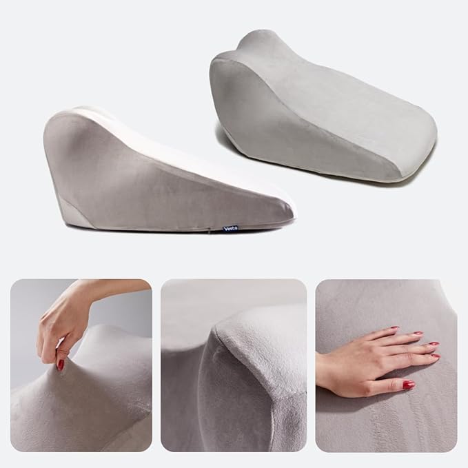 Vesta AquaZen Dual-Sided Foam Pillow, Memory Foam Coupled with Cooling Cover, Ideal for Back, Side, and Stomach Sleepers, Medium Profile (4.5" Height) & Firm (Wedge Pillow)