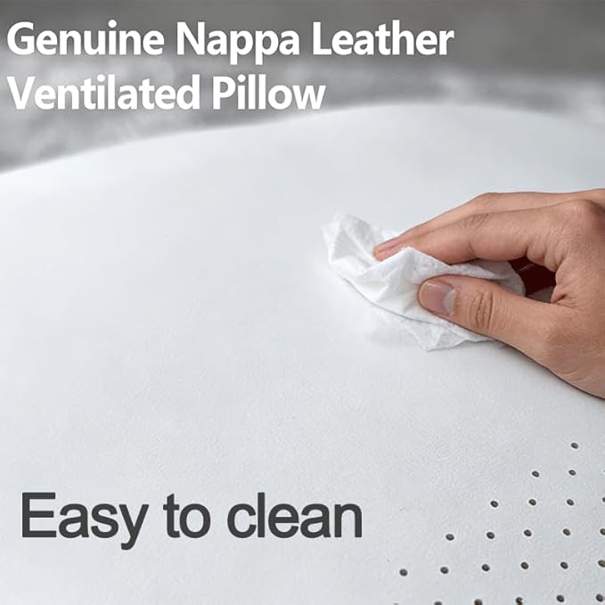 【Leather, Black】Seat Headrest Pillow 2 Packs with air fresheners for Tesla Neck Pillow Uniquely Designed for Tesla Model Y/3 Neck Support Cushion Nappa Leather Visible Strap White Black