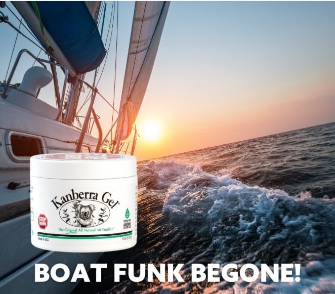 Kanberra Gel 3oz - All-Natural Odor Eliminator & Air Freshener for Home, Car, RV, Boat, Gym Bag | Eco-Friendly, Long-Lasting Tea Tree Oil Formula, Safe for Pets and Family.