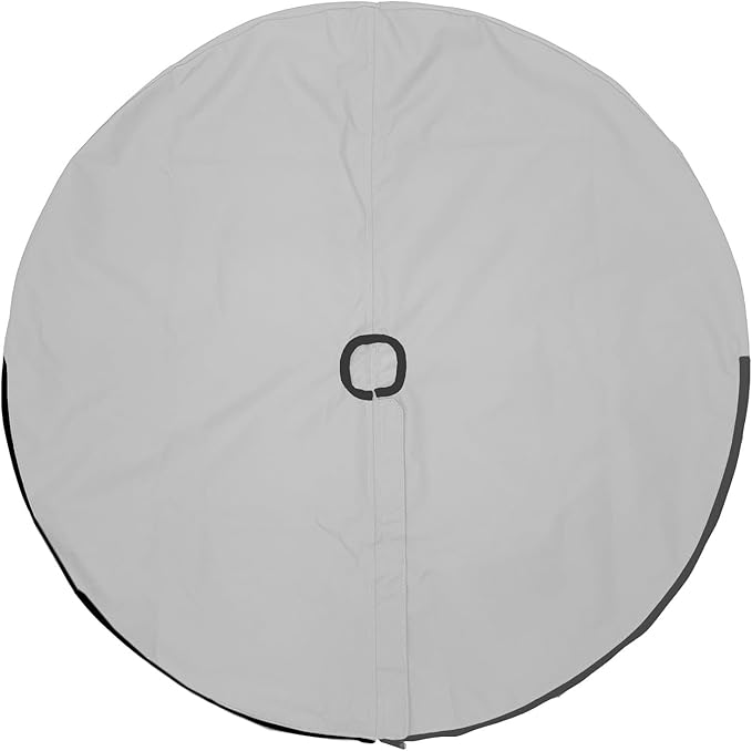 SavvyCraft Waterproof Boat Steering Wheel Covers, Heavy Duty Solution-Dyed 600D Fade-Resistant UV Protection Sailboat Yacht Marine Steering Wheel Protector Case, Vecro and Zipper Closure Grey 48"