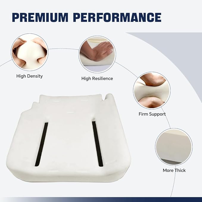 PIT66 Cushion Compatible with 2004-2005 Dodge Ram 1500 2500 3500 Driver Left Seat Bottom Foam Pad Insert Replacement (Beige)