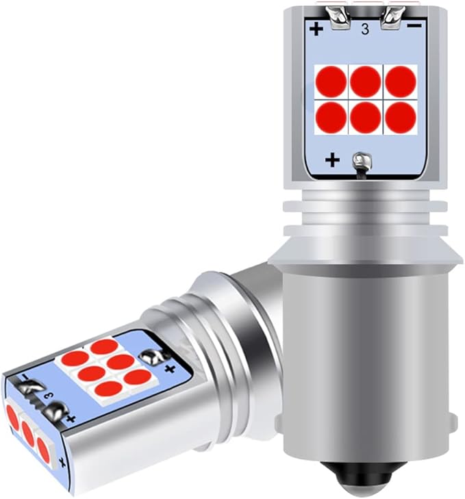 3Pcs Red Interior Map Dome Light LED Bulbs Compatible with 1987-1996 Ford F-150 F-250 Bronco