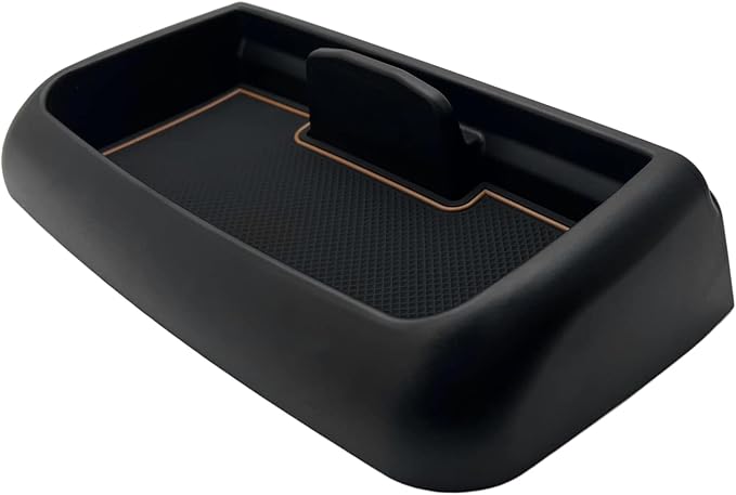 Muslogy Dashboard Storage Box Compatible with 2021 2022 2023 2024 GMC Yukon Chevy Tahoe Suburban Accessories Insert Behind Screen Console Organizer for Tahoe Suburban 2021-2024 Not for Denali(Brown)