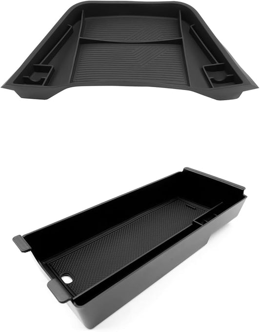 LUWU 2025 2026 Prius Accessories for 2023 2024 2025 2026 Toyota Prius LE/XLE/Limited/Nightshade Dashboard Storage Tray, Center Console Organizer Armrest Console Tray Storage Box Black 2-Pack