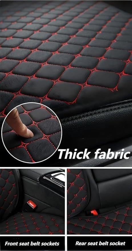 Premium Car Seat Covers for Front Seats, [2-Pack] Plush Soft & Cooling Seat Protector Pads Full Set, Breathable Mesh, Non-Slip Auto Seat Mat for Sweat, Wear Protection (Grey)