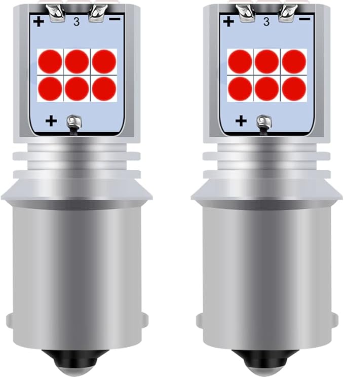 3Pcs Red Interior Map Dome Light LED Bulbs Compatible with 1987-1996 Ford F-150 F-250 Bronco