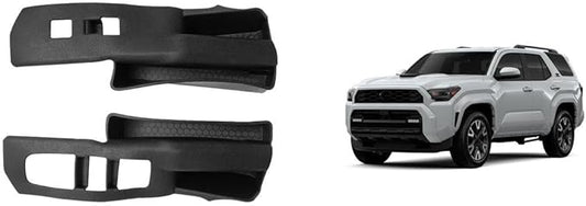 LUWU Door Side Storage Box Compatible with 2025 Toyota 4Runner Accessories Side Organizer Tray 2025 4Runner Center Console Organizer TPE Material Front Storage Box Black 2-Pack