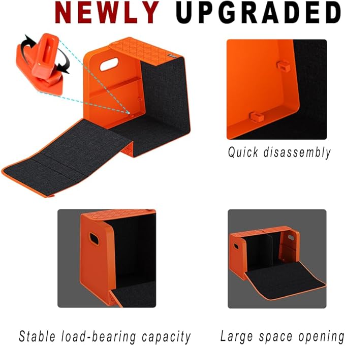 GMQ Car Trunk Organizer for SUV,Car Organizers and Storage with Collapsible Storage, Large Capacity for SUV, Truck, MPV (Weave Black)