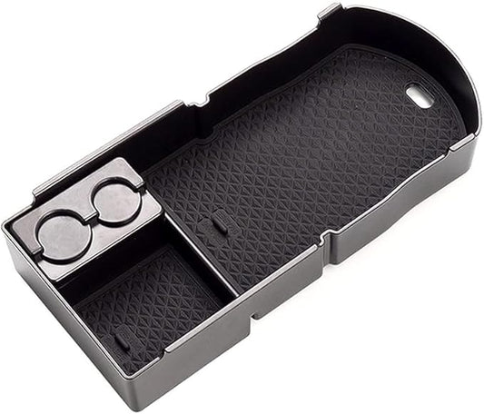 LUWU Prius XW30 Center Console Organizer for 2010 2011 2012 2013 2014 2015 Prius Accessories Armrest Console Storage Box Glove Organizer Tray ABS Material (Black)