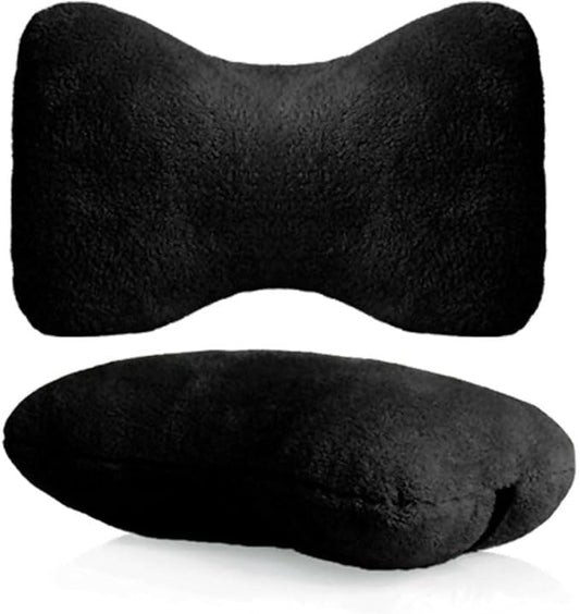 Memory Foam Car Neck Pillow for Driving - Ergonomic Headrest Pillow, Adjustable Strap - Car Seat Neck Support - Relieves Neck Pain for Road Trips & Daily Commutes Universal Fit Car Pillow (Pack of 2)