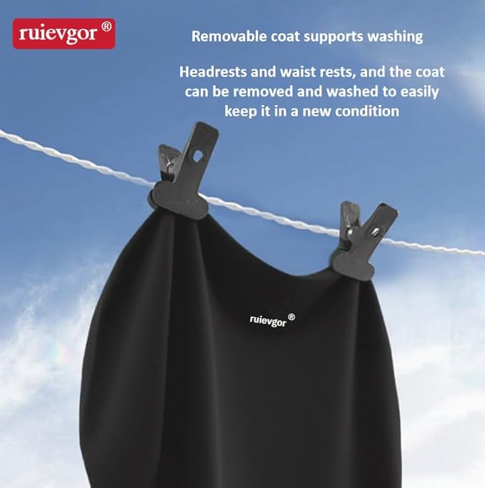 Car neck and waist pillows are used for the backrests of front and rear seats in cars, office chairs, gaming chairs and wheelchair backrests. Relieve fatigue, improve posture and comfort (black)