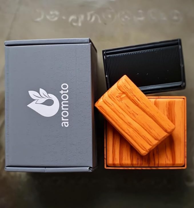 Wooden Car Air Freshener – Premium Natural Scents for Every Drive – Car Odor Eliminator (Orange)