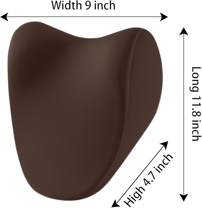 Neck Pillow for Car Neck Pillow for Driving, car headrest Pillow Head and Neck Rest Pillow for car headrest, Brown Neck Support Pillow for car Driving seat of Accessories with Memory Foam