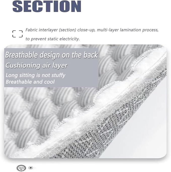 3pcs Car Seat Cushions,Anti-Slip Car Seat Cover Compatible with 96% Vehicles,Universal Car Seat Protectors Mat Pad (Grey)