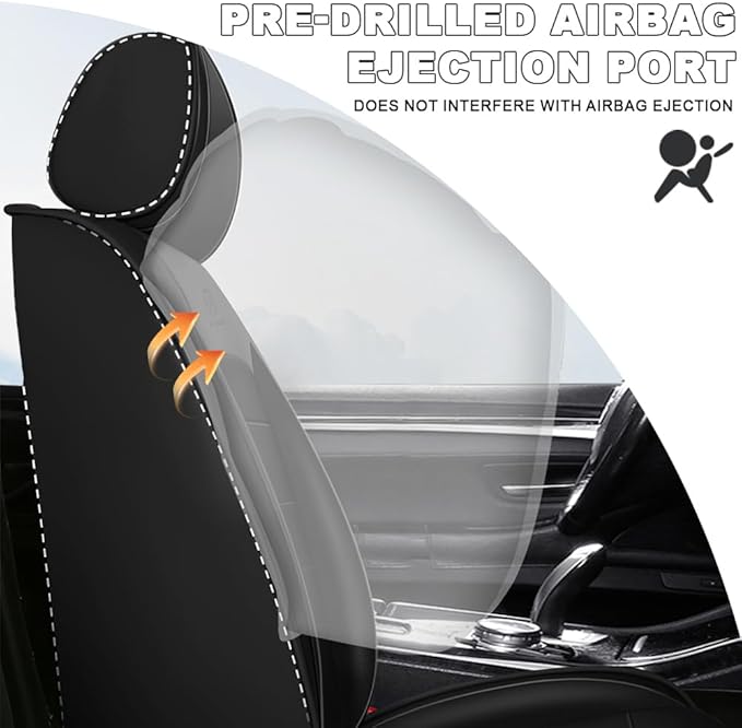 2 Seat Covers Fit for Acura ZDX 2024, Waterproof Premium Leather Automotive Accessories Seat Protectors Seat Cushions Wear-Resistant Car Seat Covers（Classic Black,Front Deluxe）