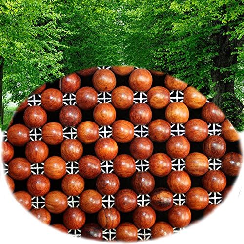 Wood Beaded Auto Car Seat Bead Cover,Natural Rosewood Wooden Bead Cool Refreshing Back Massaging Comfort Cushion Mat,Premium Quality Universal for Car Truck on Summer (Front seat)