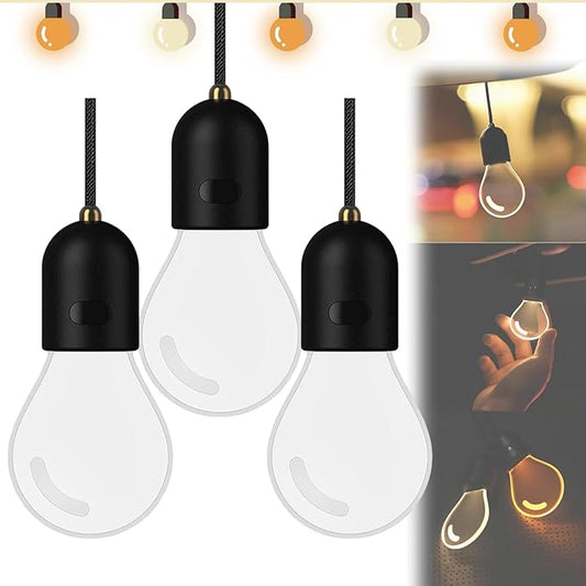 2D Flat Luminous Car Interior Pendant Light, Mini Hanging Interior Rearview Mirror Ambient Light, Bulb Car Decor Interior Wireless, Adjustable LED Ambient Atmosphere Light with Warm Cool Modes