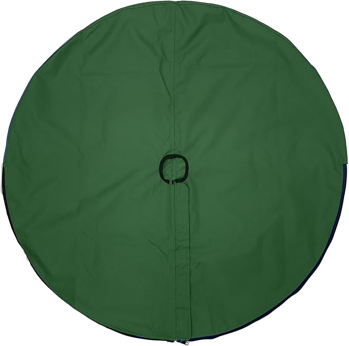 SavvyCraft Waterproof Boat Steering Wheel Covers, Heavy Duty Solution-Dyed 600D Fade-Resistant UV Protection Sailboat Yacht Marine Steering Wheel Protector Case, Vecro and Zipper Closure Green 48"