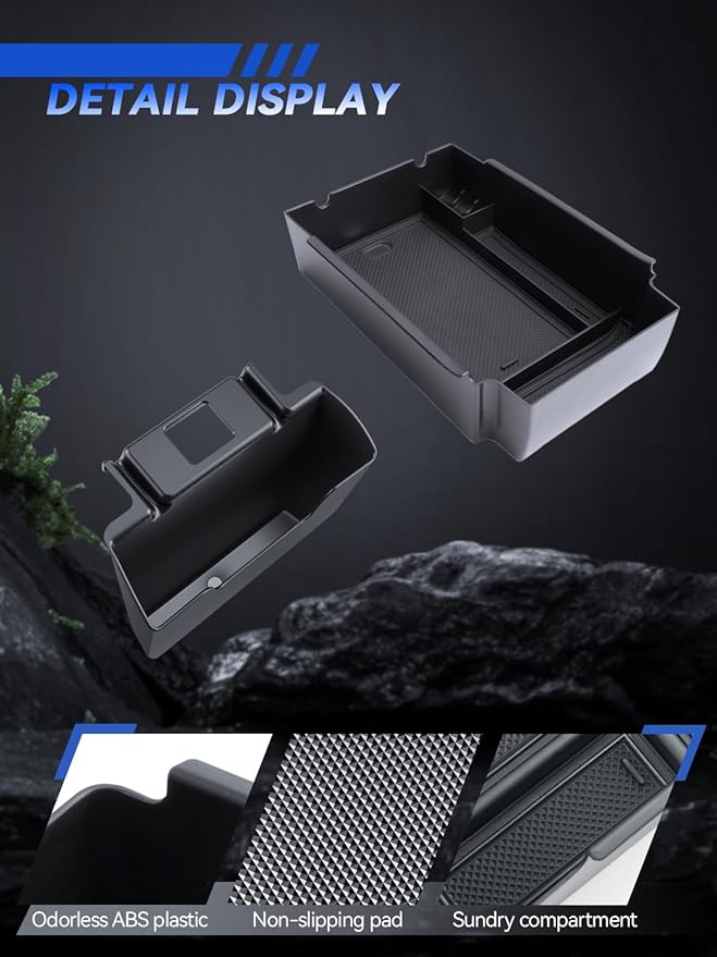 2-Pack for Crosstrek Center Console Organizer& Middle Console Glove Tray 2024 2025 Subaru Crosstrek (Premium/Sport/Limited/Wilderness)& Impreza Accessories Armrest Tray Middle Storage Box