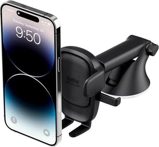 iOttie Easy One Touch Advanced Universal Car Mount Dashboard & Windshield Suction Cup Phone Holder for iPhone, Samsung, Google, All Smartphones