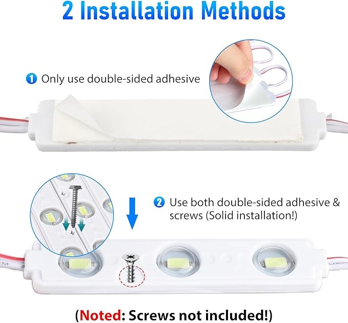 Linkstyle 60 LED 12V Van Interior Light Kits, 12V LED Light Strip, Super Bright Ceiling Work Lamp Enclosed Trailer Lights for Auto Truck Van RV Boats Bus Christmas Decor, 20 Modules