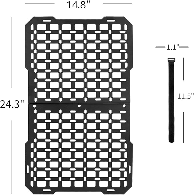 Car Organizer Back Seat – Tactical Seat Back MOLLE Panel with MOLLE Pouches, Universal Car Modular Storage Organizer for Vehicle