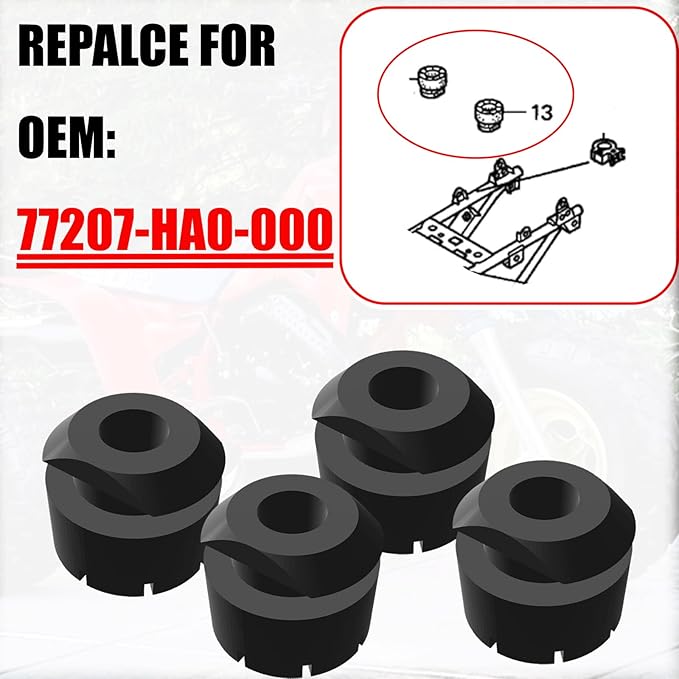 Seat Mounting Rubber Cushion for Honda Recon FourTrax Rancher Foreman Rubicon Rincon 250 300 350 400 420 450 500 650 680 ATC350 ATC250 ATC185 ATC200 ATC125 (Replace#77207-HA0-000)