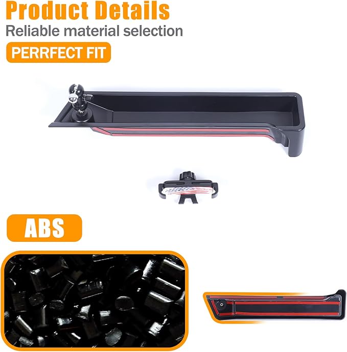 LLKUANG Center Console Dash Organizer Tray Compatible with Toyota Land Cruiser 250 Prado 2024 2025+ Navigation Screen Rear Insert Auxiliary Storage Box,Phone Holder Accessories (Style C)