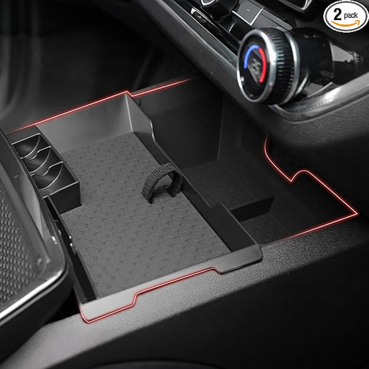 Autorder 2PCS Center Console Organizer for Chevy Chevrolet Equinox 2025-2026 Accessories Center Console Insert Tray Secondary Storage Box with Anti-Slip Mat(Not for Equinox EV)