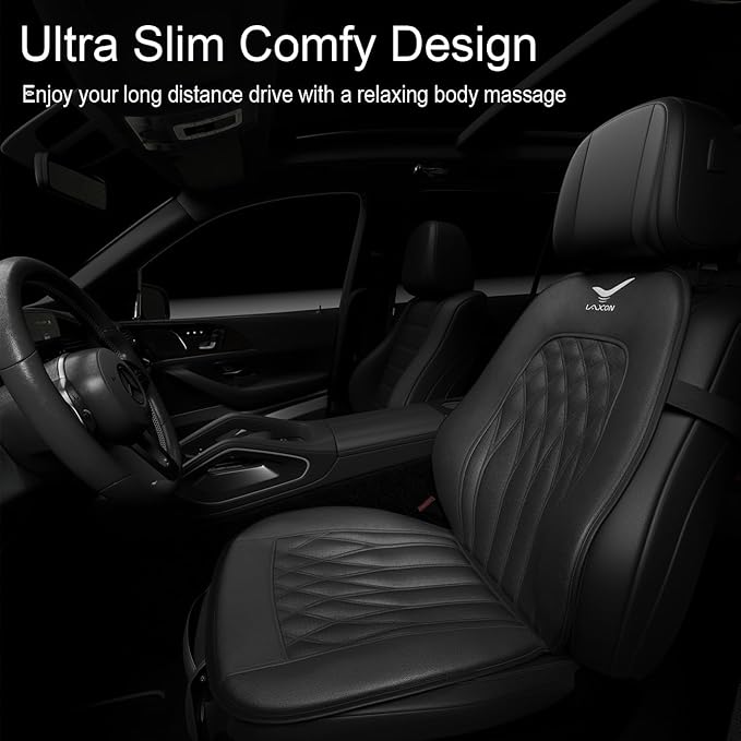 Laxon Vehicle Seat Air Massage Pad. Tailored for Long-Distance Truck Drivers or Drivers with Long commutes. 11 Air Cells Dynamic Work 3 Massage Mode for Back & Hip. Ultra Leater Slim Compy Design.