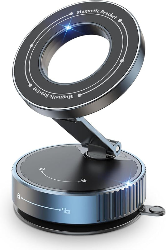 Car Phone Holder,360° Nano Gel Vacuum Magnetic Phone Holders for Your Car,[108+LBS Suction & 2800 gf Magnetic] Perfect for iPhone 17/Air/16/15/14/13/12,Android