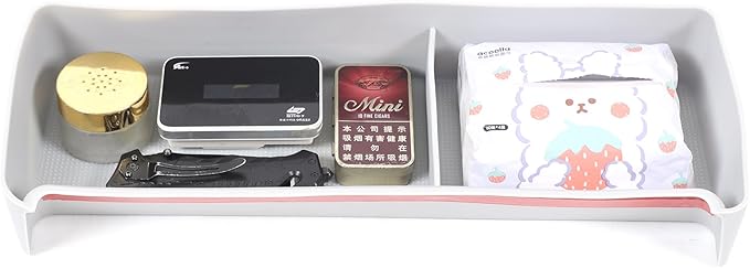 Center Console Dash Organizer for INEOS Grenadier 2020-2025 Accessories, Dashboard Organizer Tray, Navigation Screen Rear Stroage Tray, Dash Panel Insert Behind Screen Silicone Stroage Pallet (Grey)