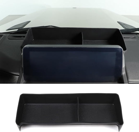 Center Console Dash Organizer for INEOS Grenadier 2020-2025 Accessories, Dashboard Organizer Tray, Navigation Screen Rear Stroage Tray, Dash Panel Insert Behind Screen Silicone Stroage Pallet (Black)